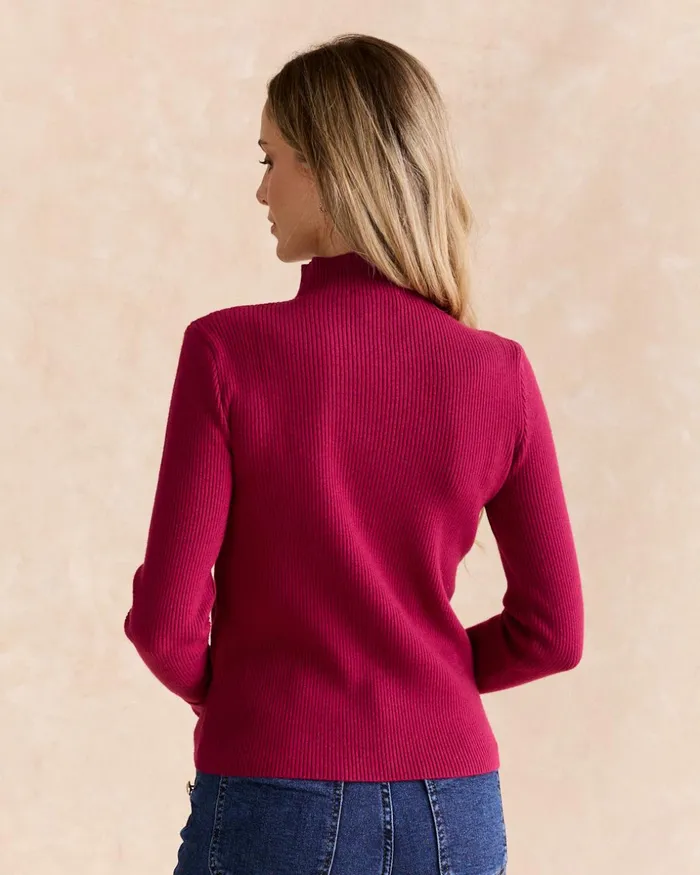 Polin Et Moi Sweater Fino Alexia Cherry Women Cardigans And Sweaters Polin Et Moi Sweater Fino Alexia Cherry Women Cardigans And Sweaters