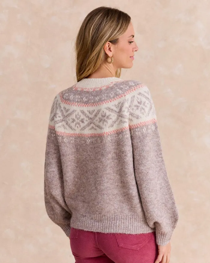 Polin Et Moi Sweater Knitted Penelope Taupe Women Cardigans And Sweaters Polin Et Moi Sweater Knitted Penelope Taupe Women Cardigans And Sweaters