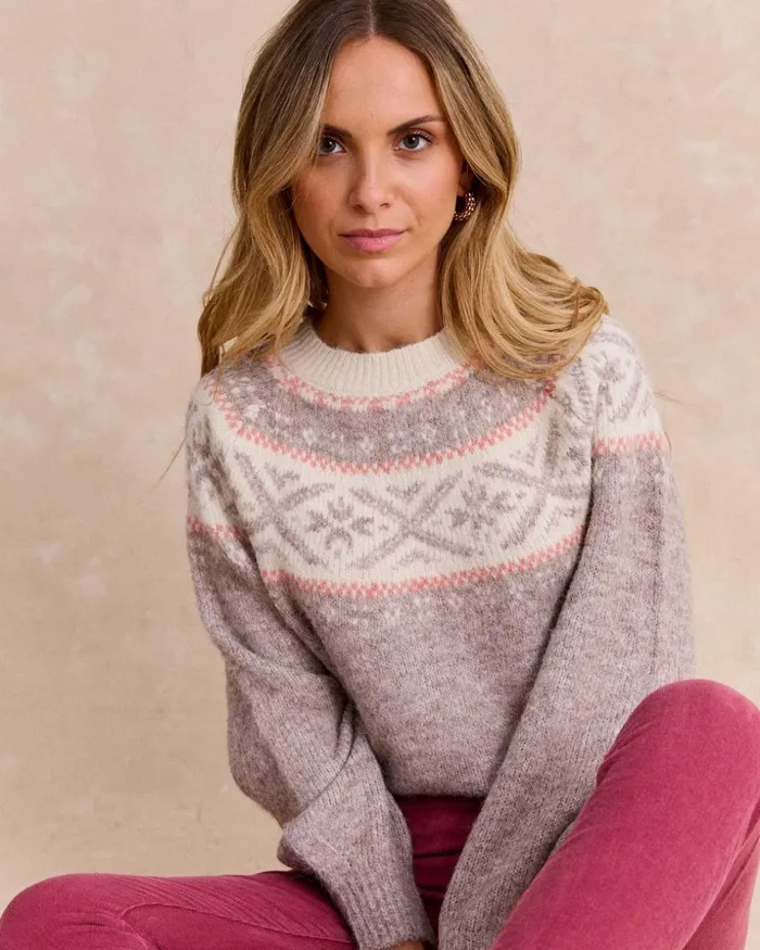 Polin Et Moi Sweater Knitted Penelope Taupe Women Cardigans And Sweaters Polin Et Moi Sweater Knitted Penelope Taupe Women Cardigans And Sweaters