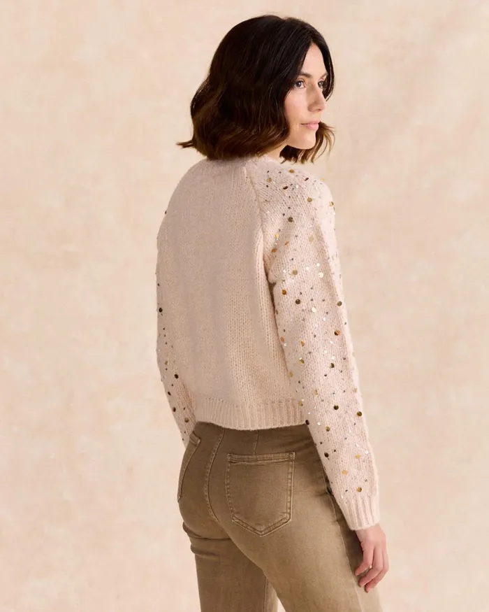 Polin Et Moi Sweater Oli Sequins Raw Women Cardigans And Sweaters Polin Et Moi Sweater Oli Sequins Raw Women Cardigans And Sweaters