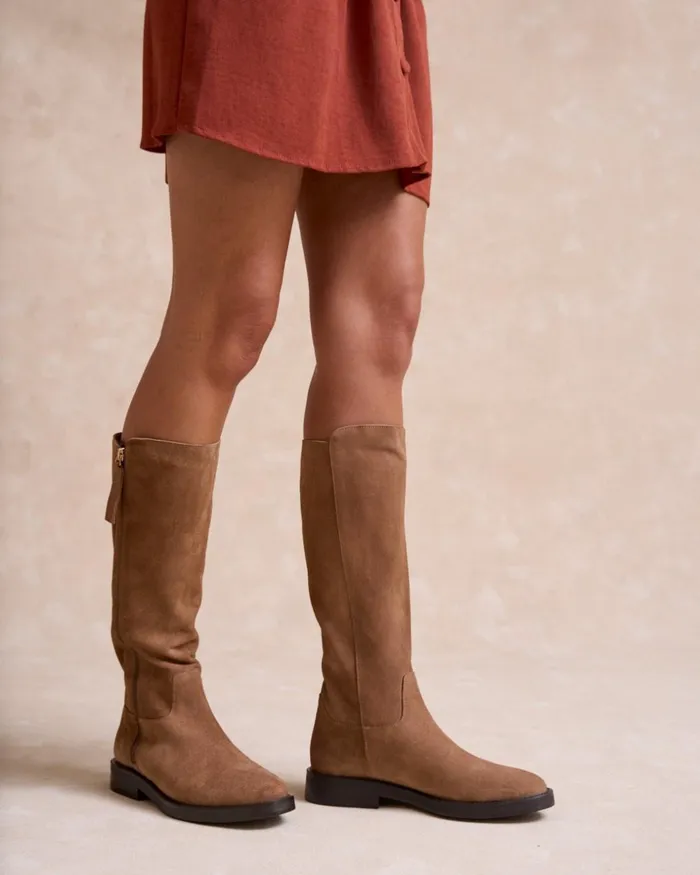 Polin Et Moi Terpola Flat Boot Taupe Women Boots