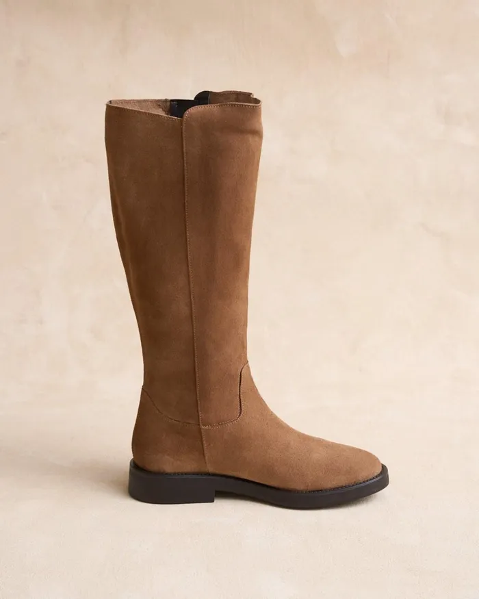 Polin Et Moi Terpola Flat Boot Taupe Women Boots Polin Et Moi Terpola Flat Boot Taupe Women Boots