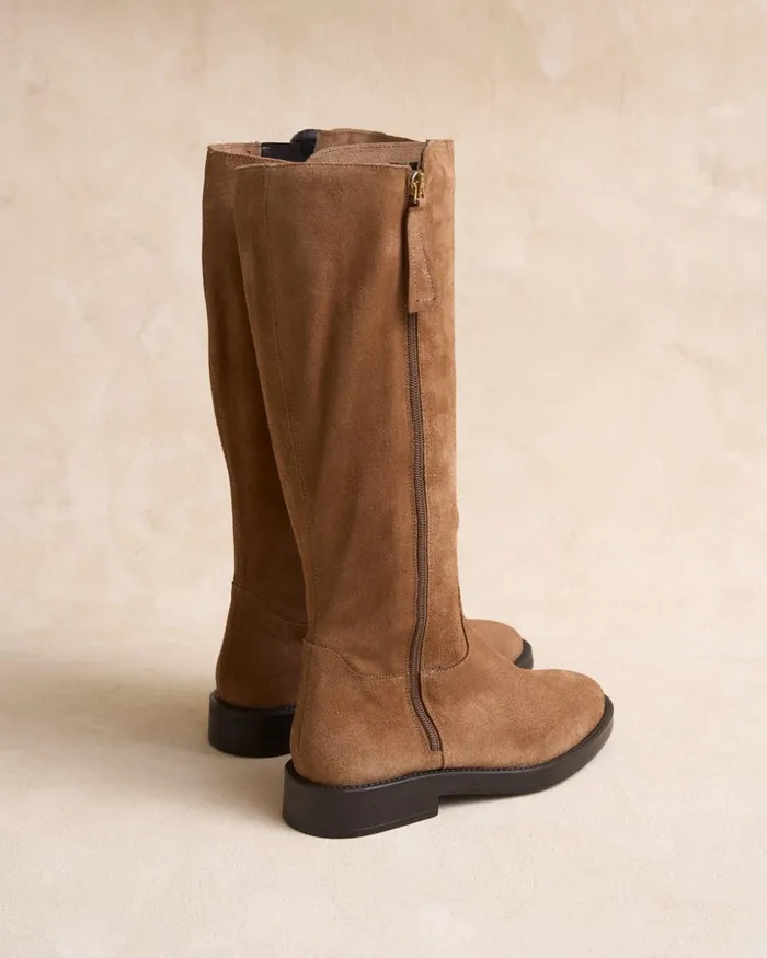 Polin Et Moi Terpola Flat Boot Taupe Women Boots Polin Et Moi Terpola Flat Boot Taupe Women Boots
