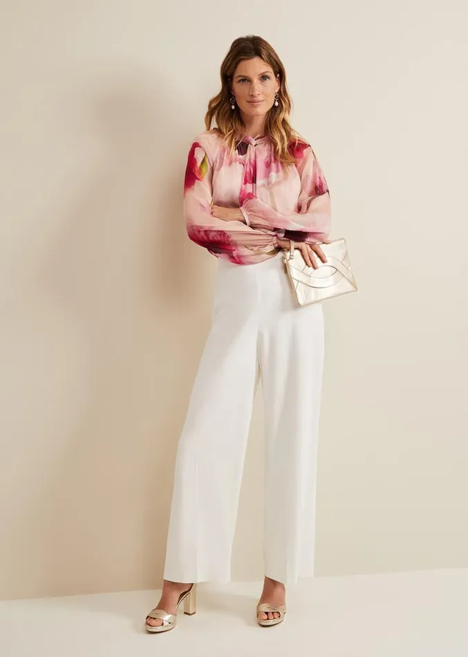 Poppy Silk Blouse Pale Pink Women Phase Eight Shirts and Blouses