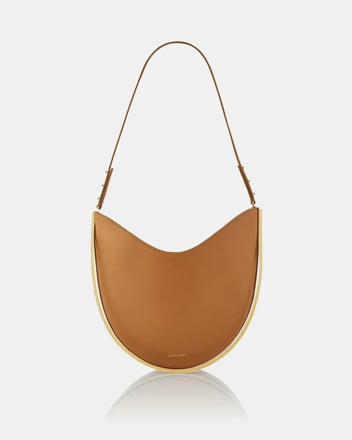 Purist Hobo Brown Women Aquazzura Shoulder Bags Purist Hobo Brown Women Aquazzura Shoulder Bags