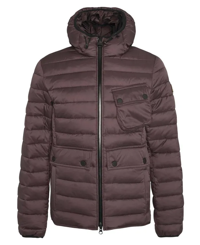 Racer Ouston Quilted Jacket Black Men Barbour Quilted Jackets