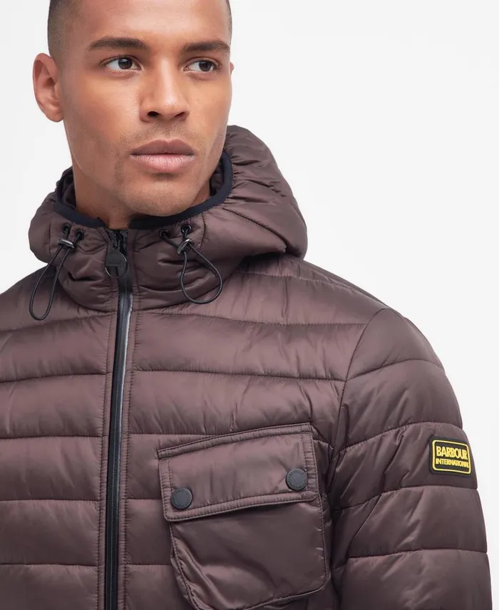 Racer Ouston Quilted Jacket Black Men Barbour Quilted Jackets