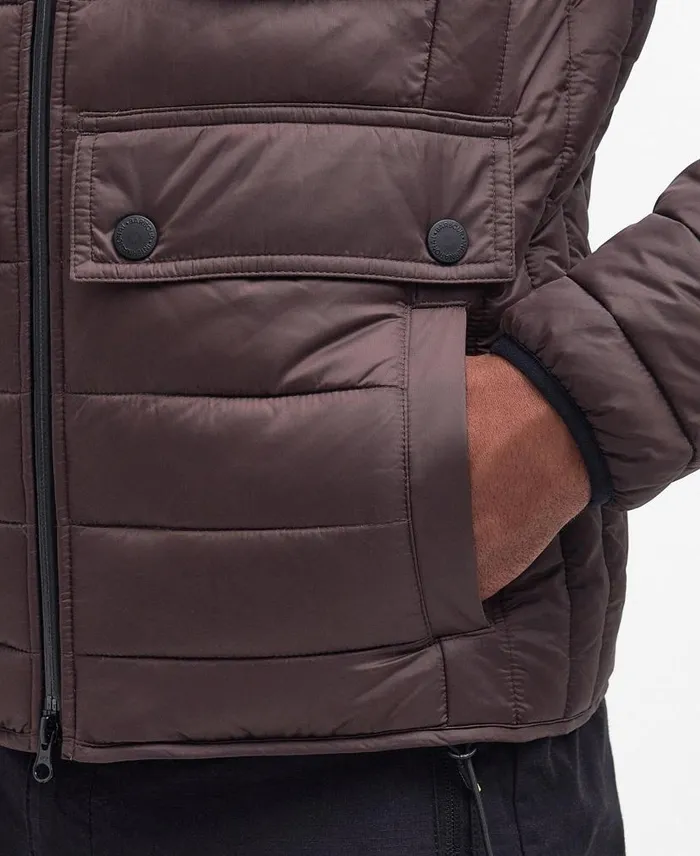 Racer Ouston Quilted Jacket Black Men Barbour Quilted Jackets