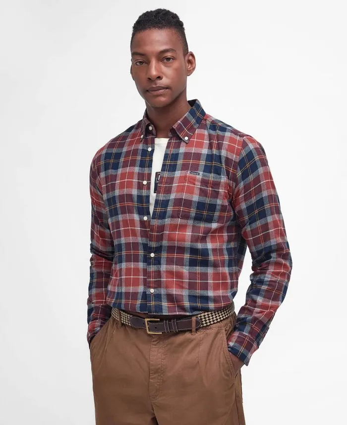 Rasay Tailored Shirt Brackencroft Tartan Men Barbour Shirts