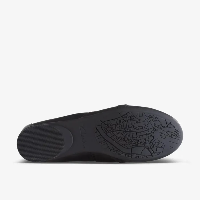 Rena Way Black Women Clarks Flats