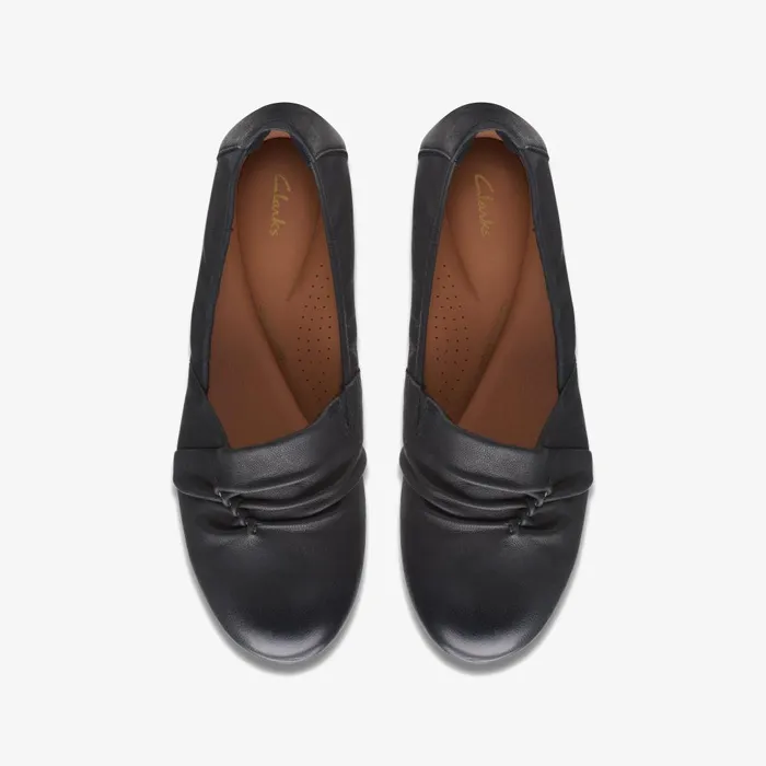 Rena Way Black Women Clarks Flats