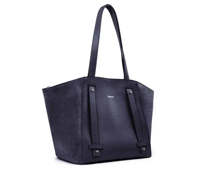 Repetto Womens Backpacks Double Vie Bag Navy Blue For Sale