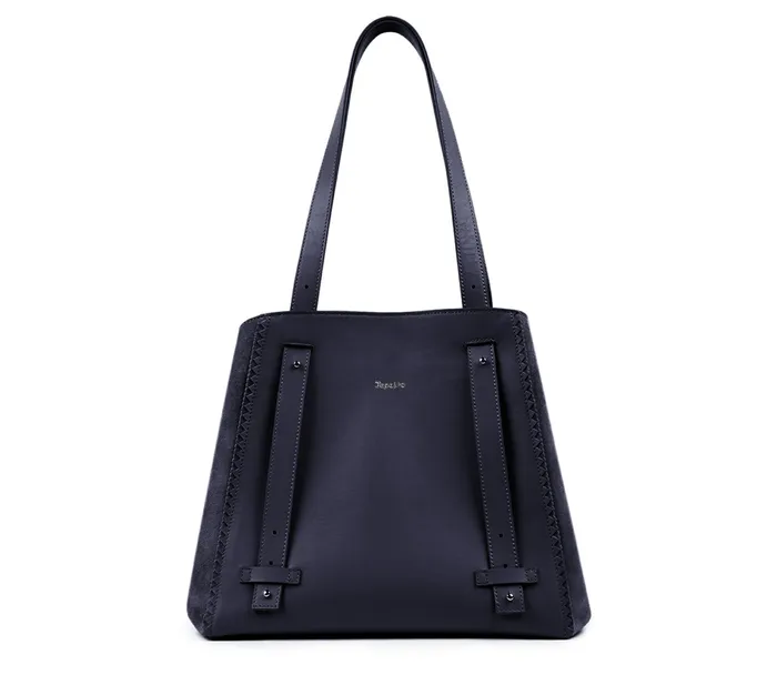 Repetto Womens Backpacks Double Vie Bag Navy Blue For Sale