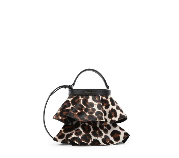 Repetto Womens Shoulder Bags Mini Envole Bag Black And White Gift 4 You