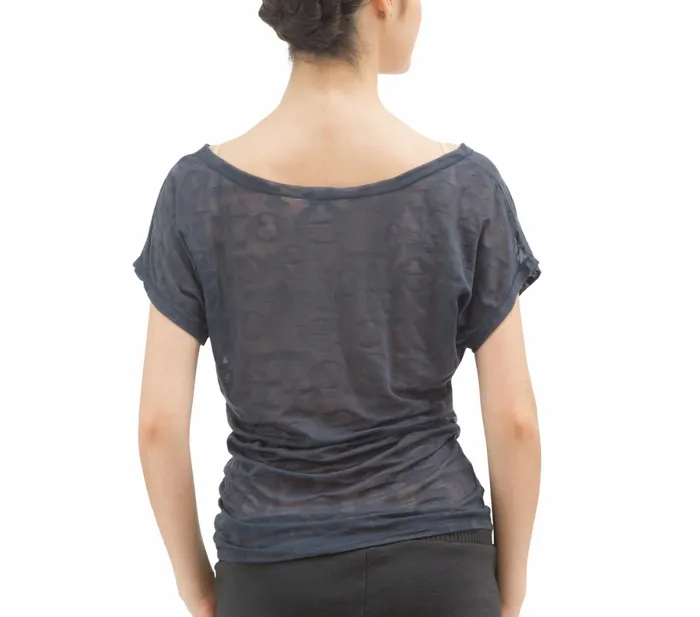 Repetto Womens Tops Transparent Repetto TShirt Anthracite Grey