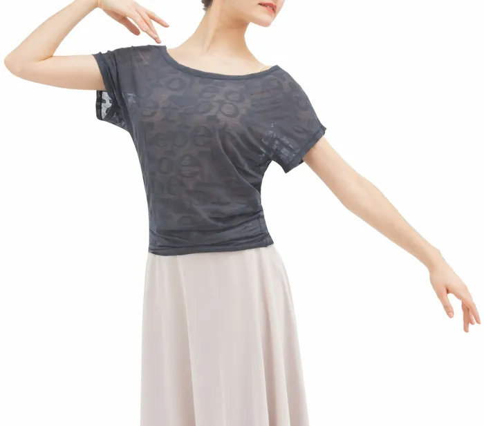 Repetto Womens Tops Transparent Repetto TShirt Anthracite Grey