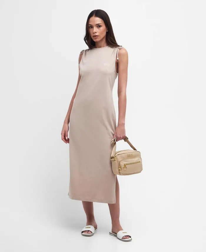 Retton Midi Dress Oat Women Barbour Dresses and Skirts