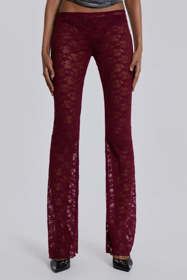 Riva Lace Hooded Coord Set Red Women Jaded London Trousers