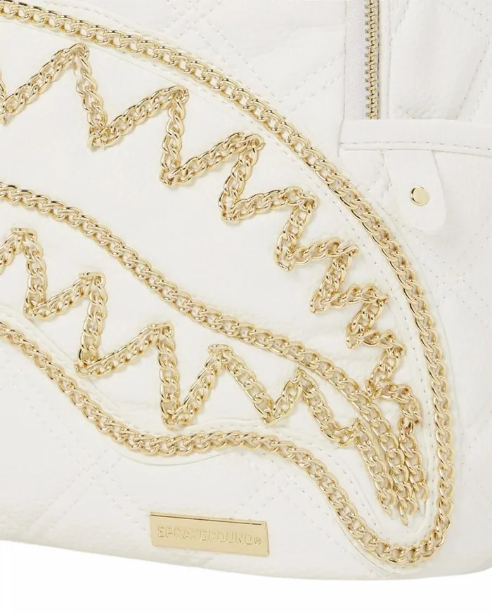 RIVIERA LE BLANC GOLD CHAIN SHARK SAVAGE BACKPACK Bags SPRAYGROUND