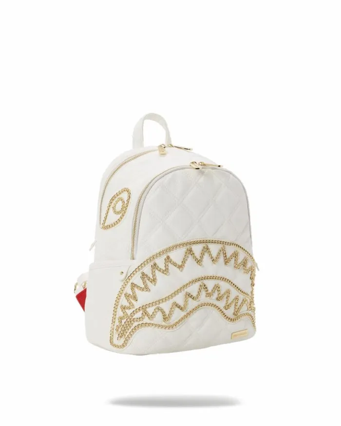 RIVIERA LE BLANC GOLD CHAIN SHARK SAVAGE BACKPACK Bags SPRAYGROUND