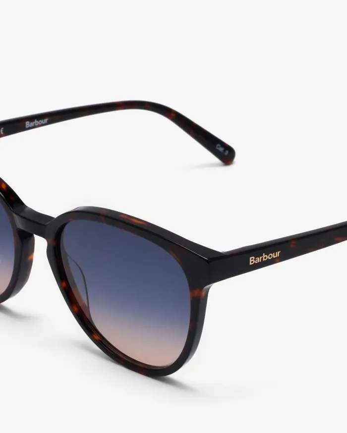 Round Cat Eye Sunglasses Tort Women Barbour Sunglasses