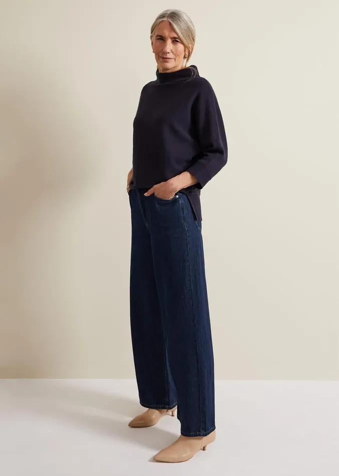 Salima Funnel Neck Jumper Navy Women Phase Eight Knitwear