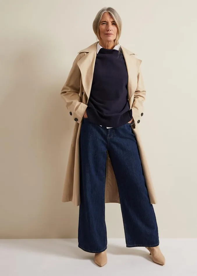 Salima Funnel Neck Jumper Navy Women Phase Eight Knitwear