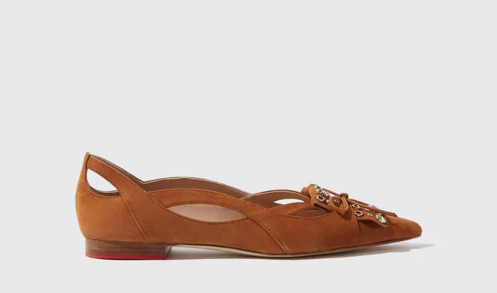 Scarosso Ballerinas Women Sunflower Brown 8211 Suede