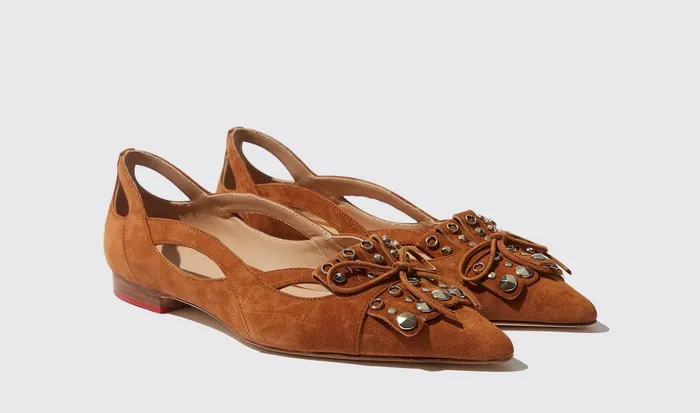 Scarosso Ballerinas Women Sunflower Brown 8211 Suede