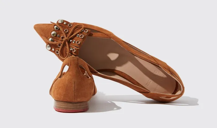 Scarosso Ballerinas Women Sunflower Brown 8211 Suede