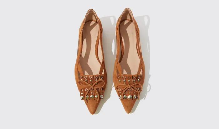Scarosso Ballerinas Women Sunflower Brown 8211 Suede