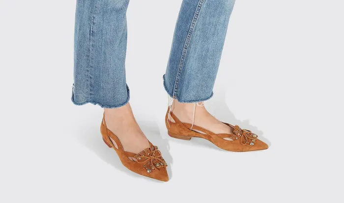 Scarosso Ballerinas Women Sunflower Brown 8211 Suede