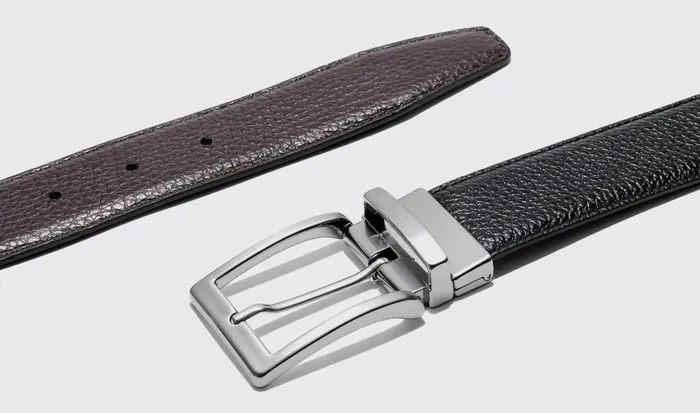 Scarosso Belts Men Cintura Reversibile Granata Neramarrone Black Calf