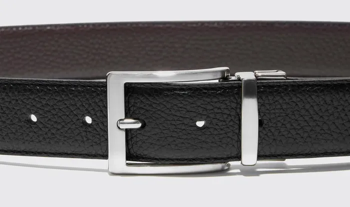 Scarosso Belts Men Cintura Reversibile Granata Neramarrone Black Calf