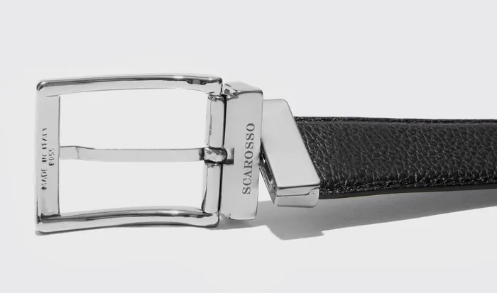 Scarosso Belts Men Cintura Reversibile Granata Neramarrone Black Calf
