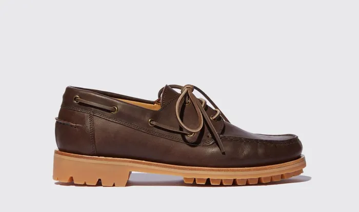 Scarosso Boat Shoes Men Daniel Brown Brown 8211 Calf