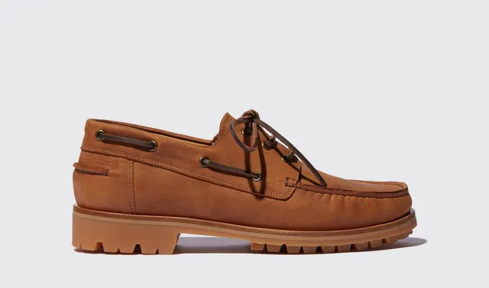 Scarosso Boat Shoes Men Daniel Cognac Nubuck Cognac 8211 Nubuck