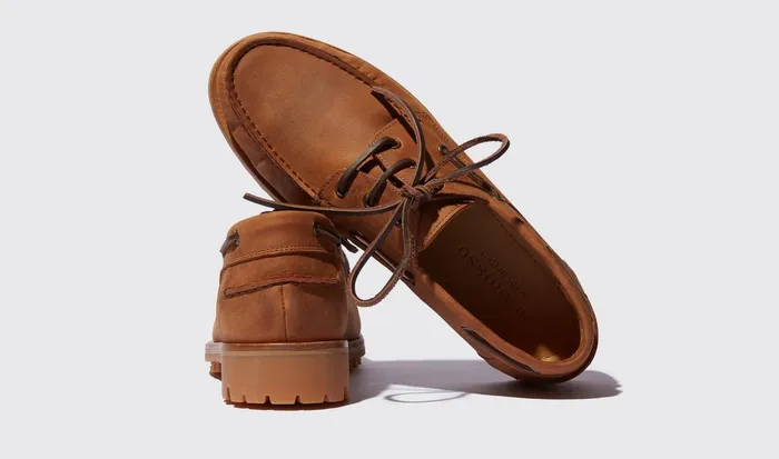Scarosso Boat Shoes Men Daniel Cognac Nubuck Cognac 8211 Nubuck