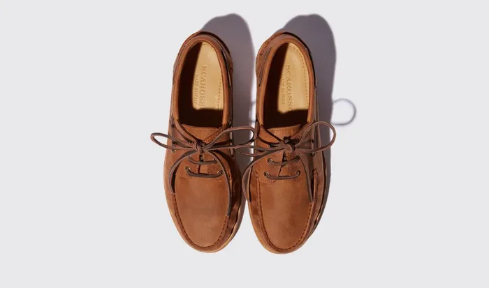 Scarosso Boat Shoes Men Daniel Cognac Nubuck Cognac 8211 Nubuck