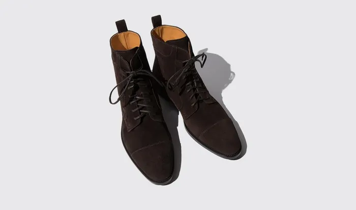 Scarosso Boots Men Dante Moro Scamosciato Dark Brown Suede