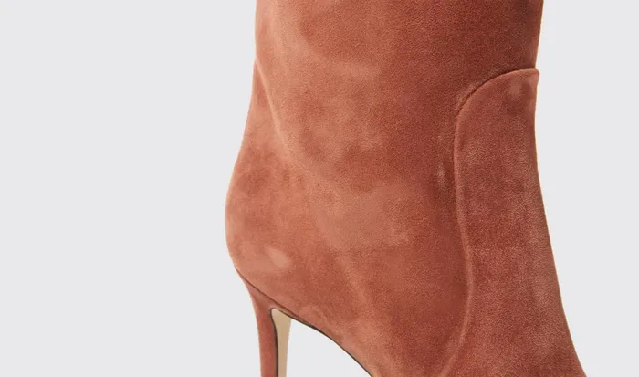 Scarosso Boots Women Carra Powder Suede Dusty Pink 8211 Suede