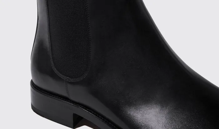 Scarosso Chelsea Boots Men Enzo Nero Black Calf
