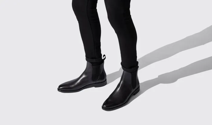 Scarosso Chelsea Boots Men Enzo Nero Black Calf