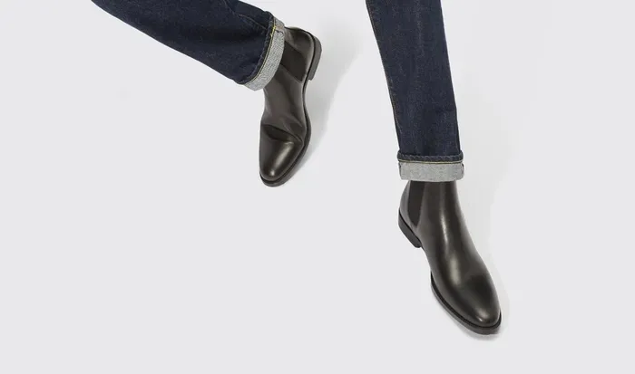 Scarosso Chelsea Boots Men Giacomo Nero Black Calf