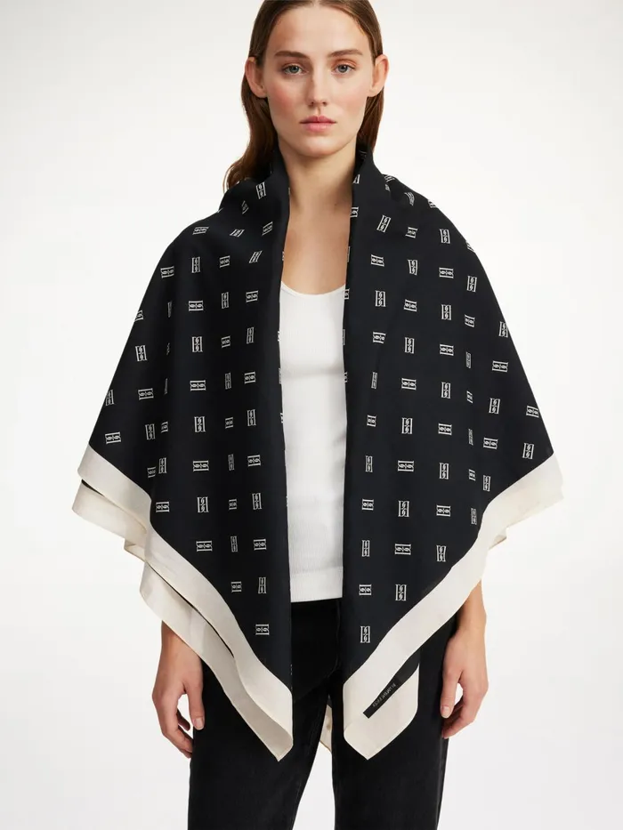 Scarves Women By Malene Birger Cialos Cotton Scarf Black
