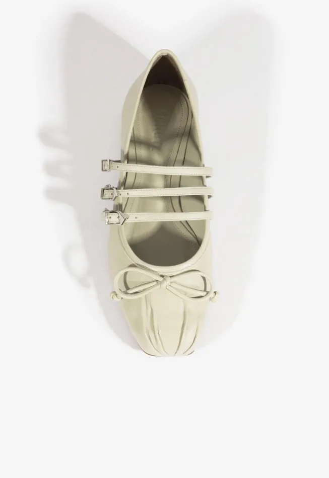 Schutz Shoes Ballerinas Women Arissa Strap Ballet Flat Gray