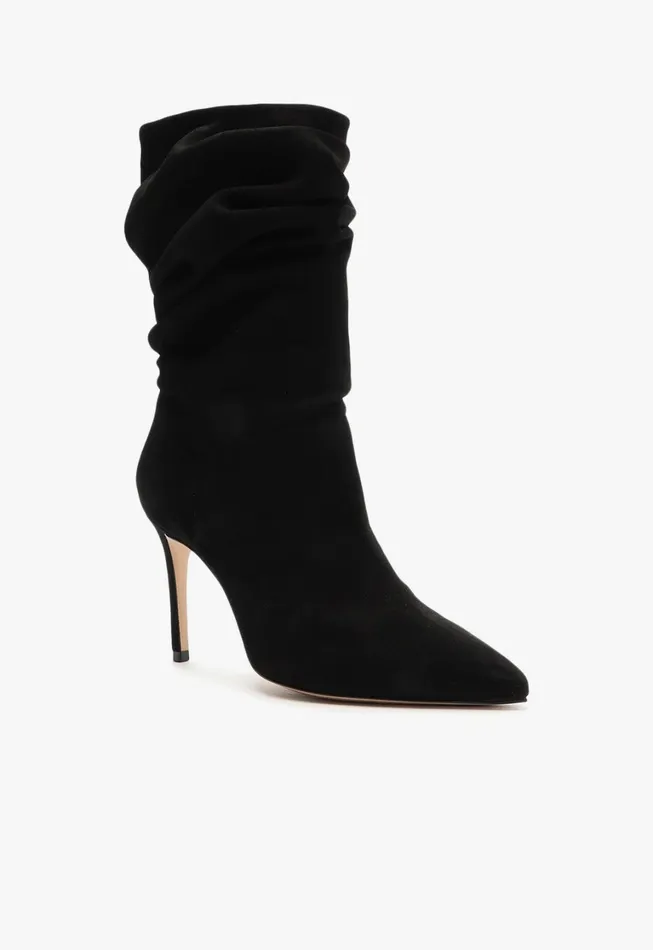 Schutz Shoes Booties Women Ashlee Suede Bootie Black