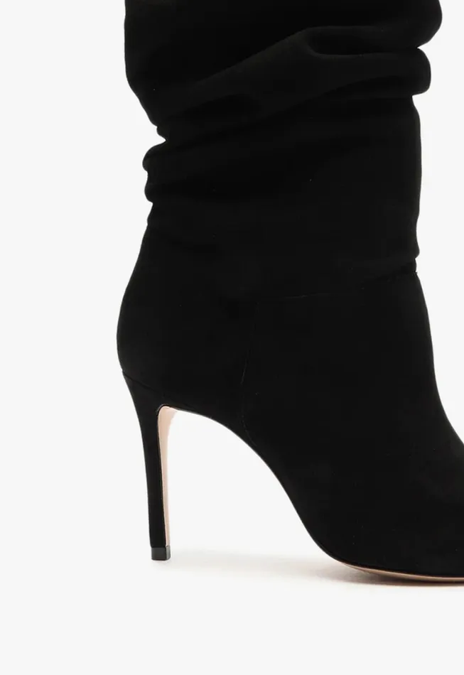 Schutz Shoes Booties Women Ashlee Suede Bootie Black