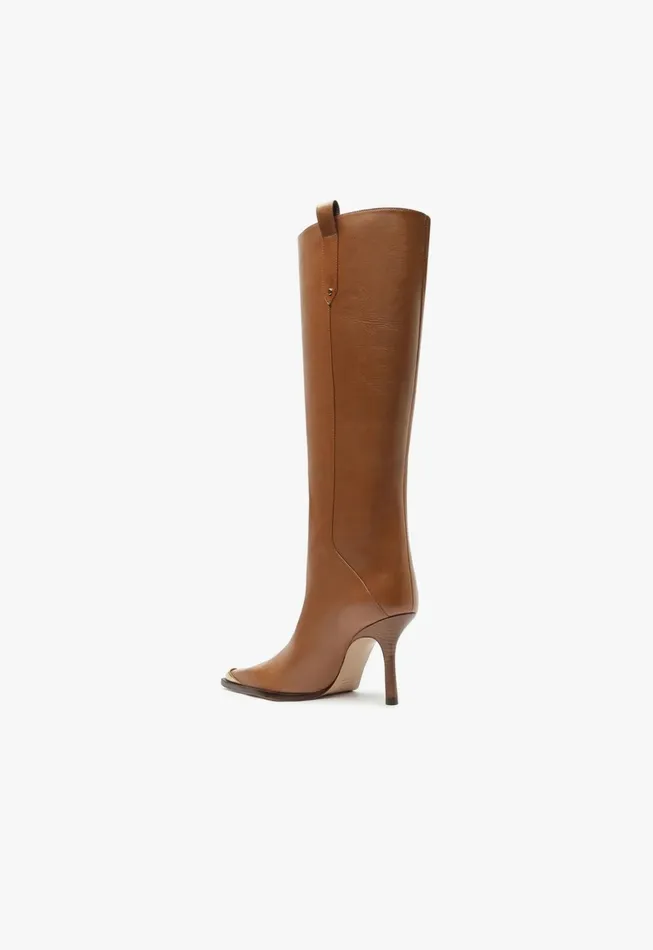 Schutz Shoes Boots Women Raffaela Up Cap Toe Boot Brown