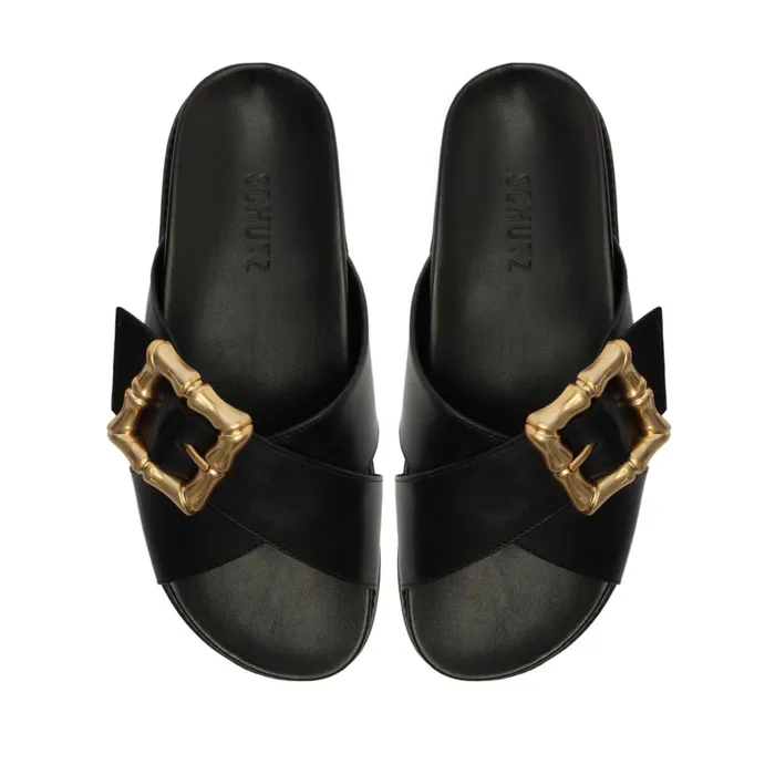 Schutz Shoes Enola Women Enola Crossed Sporty Sandal Black